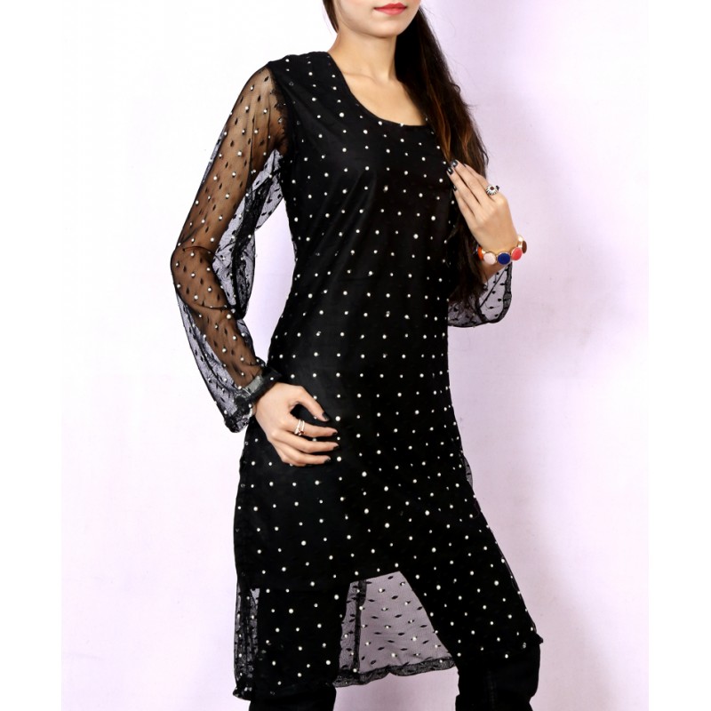 black net kurtis