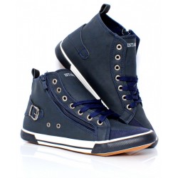 Blue Stitched Design Casual Shoes DR-503