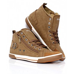 Brown Stitched Stylish Design Casual Shoes DR-504
