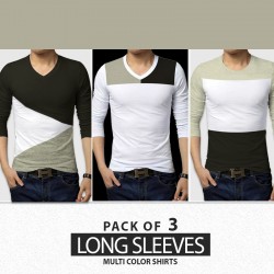 Pack of 3 Hombre Long Sleeves T-Shirts