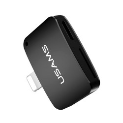 USAMS 2 in 1 OTG Lightning splitter TF Card Reader For iPhone