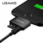 USAMS 2 in 1 OTG Lightning splitter TF Card Reader For iPhone