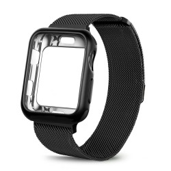 Black Milanese Stainless Steel with Case for Apple Watch