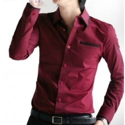 Marron Single Pocket Shirt
