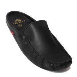 Lacoste Black Loafer Open Back Slippers Designer Shoes