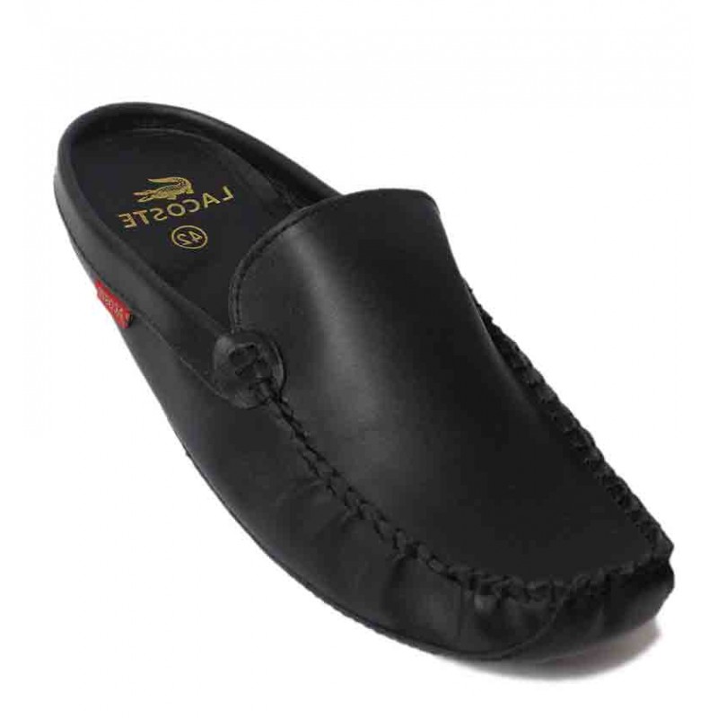 Black Loafer Back Slippers Shoes