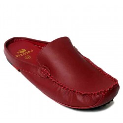 Lacoste Maroon Loafer Open Back Slippers Designer Shoes