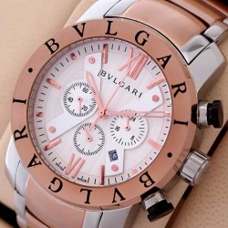 Bvlgari Diagono Chronograph Rose Gold Two Tone Watch