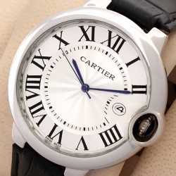 Cartier Ballon Bleu Steel Roman Dial Watch