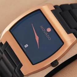 Movado Luma Style Black Copper Watch