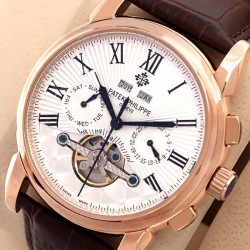 Patek Philippe Tourbillon Roman Marker Calendar Watch