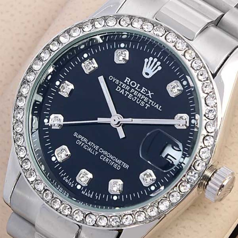 Buy Rolex Oyster Perpetual Date Just Diamond Black Dial Watch Online In Pakistan Shopism Pk